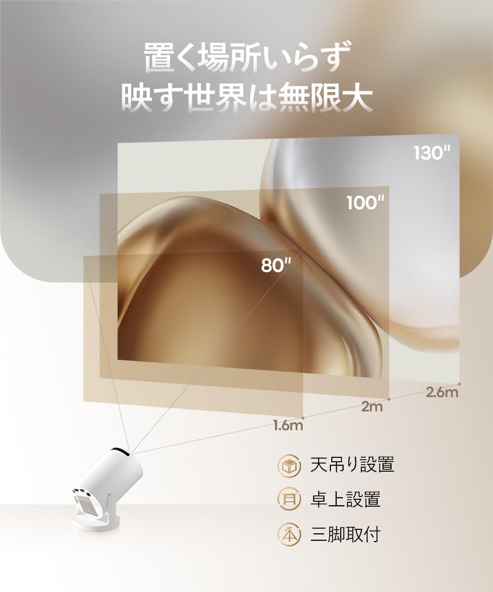 Amazon.co.jp: プロジェクター 家庭用 小型【180°回転・27000LM・4K